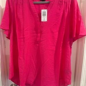 Torrid Fuchsia Hot Pink Harper, Hammered Chalis material.